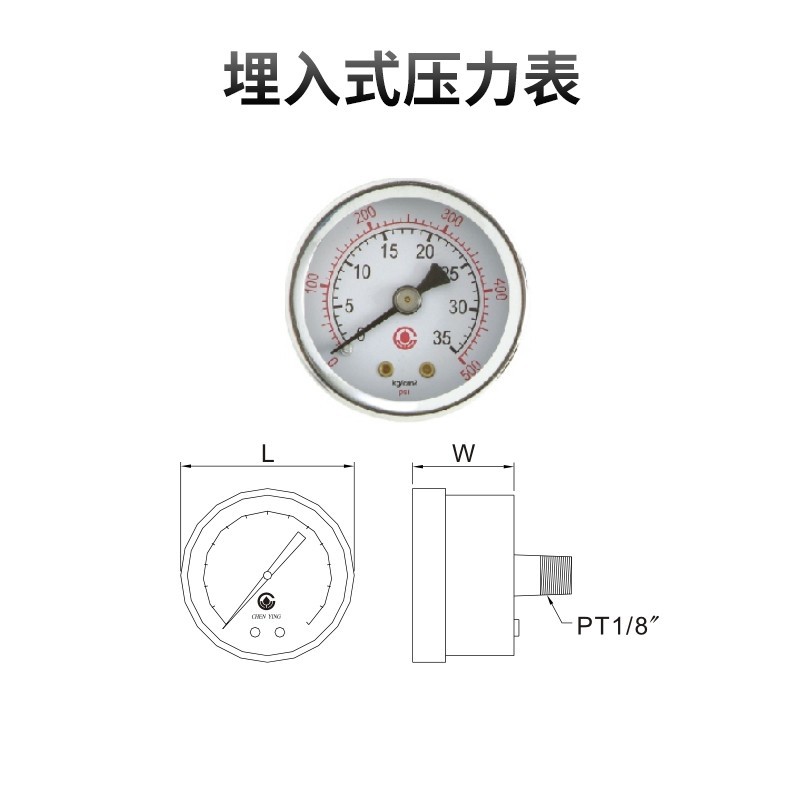 埋入式压力表